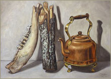 Jawbone, firewood, kettle